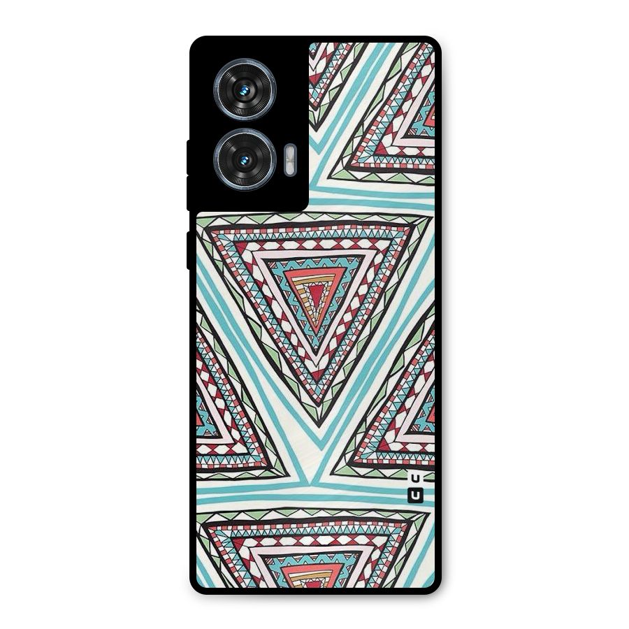 Triangle Abstract Mode Metal Back Case for Motorola Edge 50 Fusion