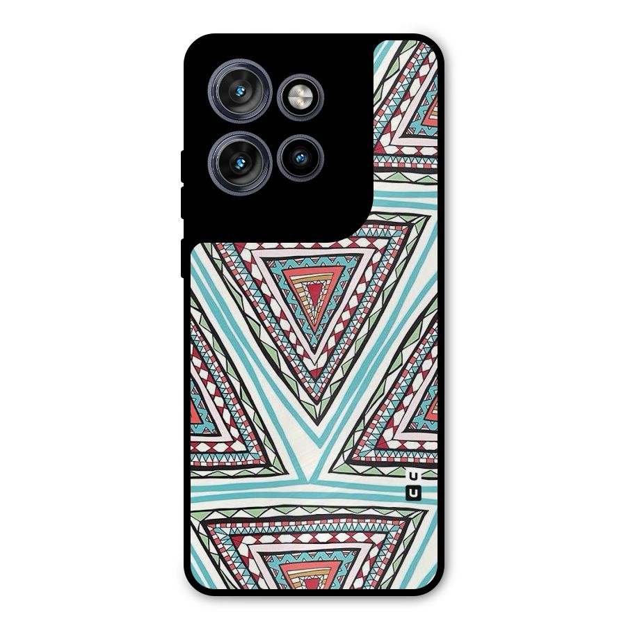 Triangle Abstract Mode Metal Back Case for Motorola Edge 50 Neo
