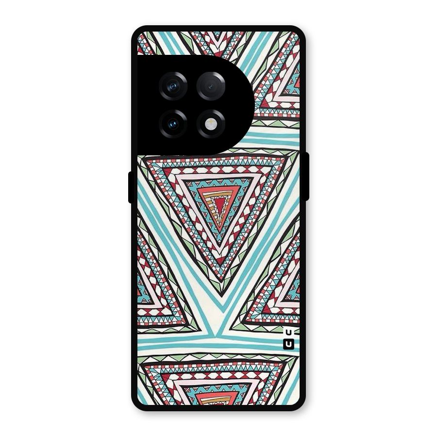 Triangle Abstract Mode Metal Back Case for OnePlus 11R