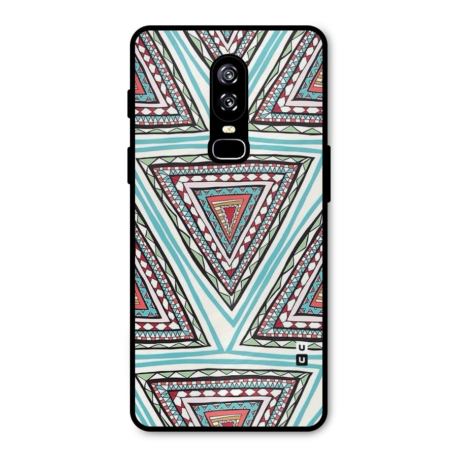 Triangle Abstract Mode Metal Back Case for OnePlus 6
