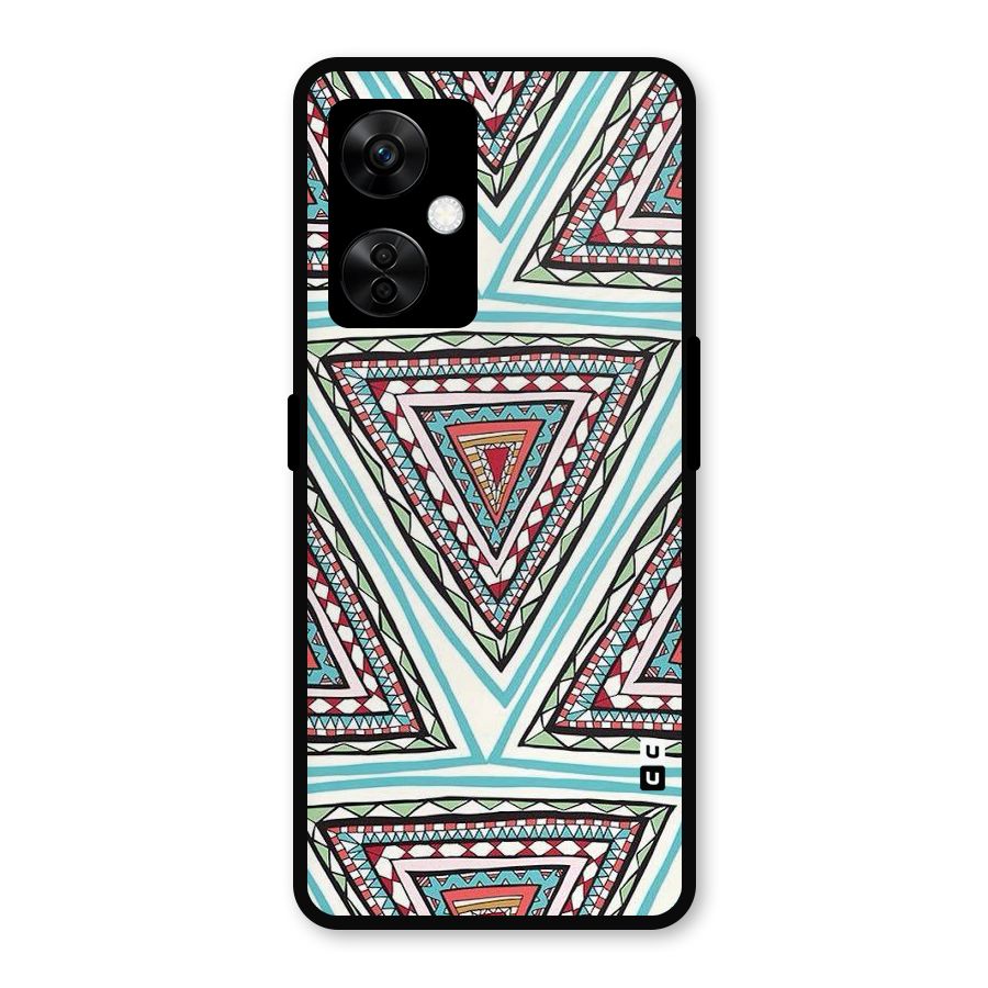 Triangle Abstract Mode Metal Back Case for OnePlus Nord CE 3 Lite