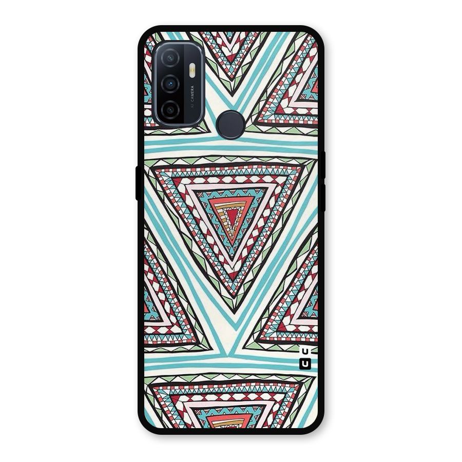 Triangle Abstract Mode Metal Back Case for Oppo A53