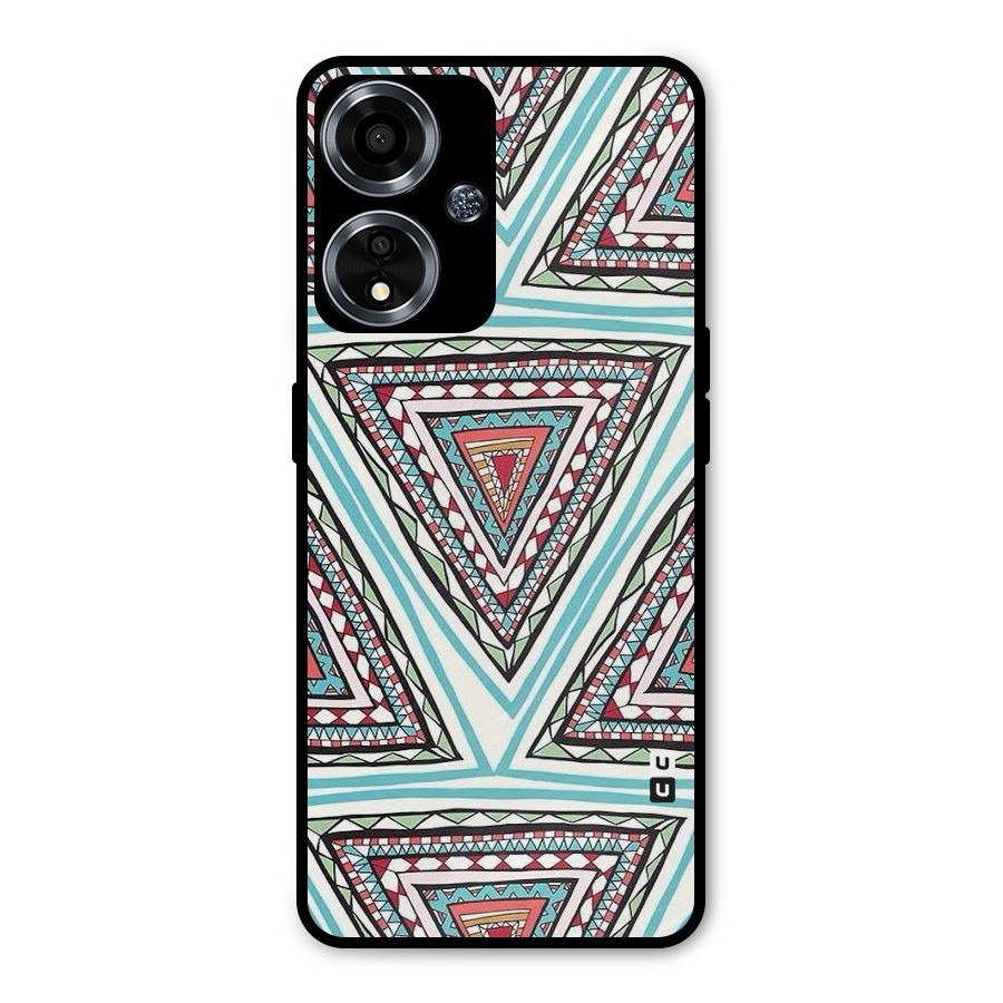 Triangle Abstract Mode Metal Back Case for Oppo A59