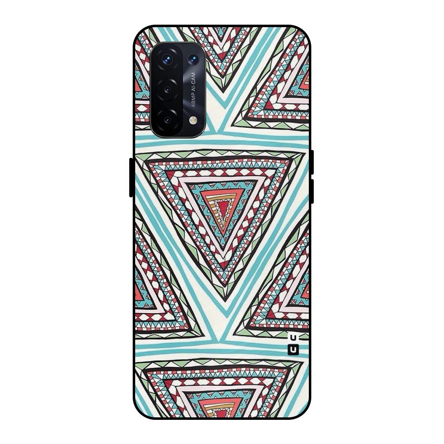 Triangle Abstract Mode Metal Back Case for Oppo A74 5G