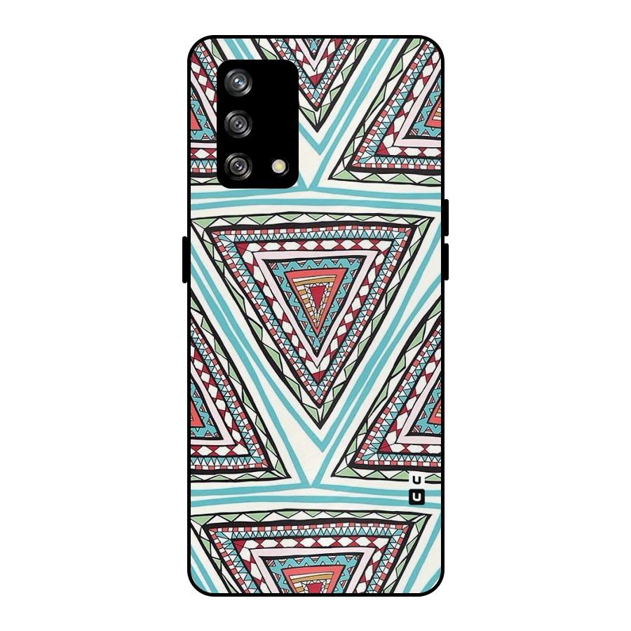 Triangle Abstract Mode Metal Back Case for Oppo F19