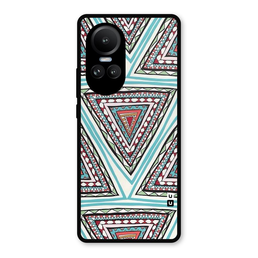 Triangle Abstract Mode Metal Back Case for Oppo Reno10