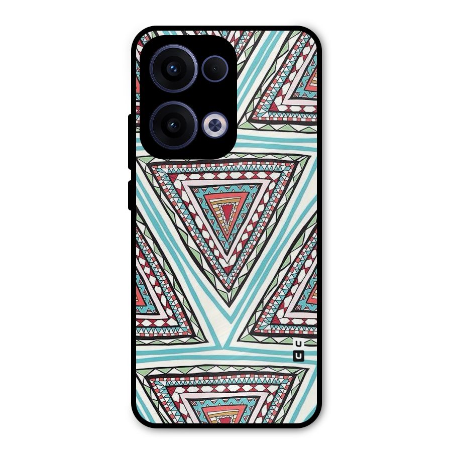 Triangle Abstract Mode Metal Back Case for Oppo Reno13