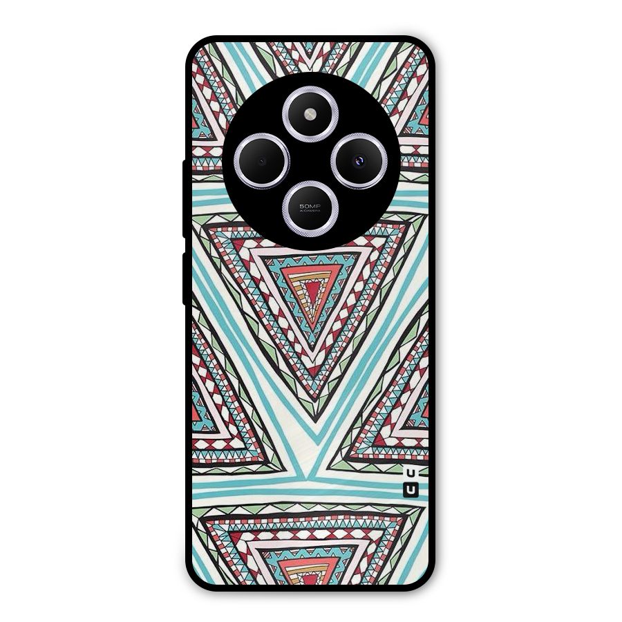Triangle Abstract Mode Metal Back Case for Poco C75 5G