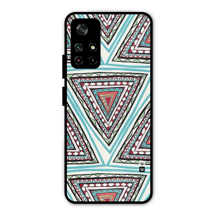 Triangle Abstract Mode Metal Back Case for Poco M4 Pro 5G