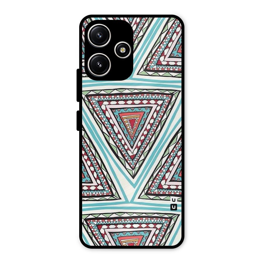 Triangle Abstract Mode Metal Back Case for Poco M6 Pro