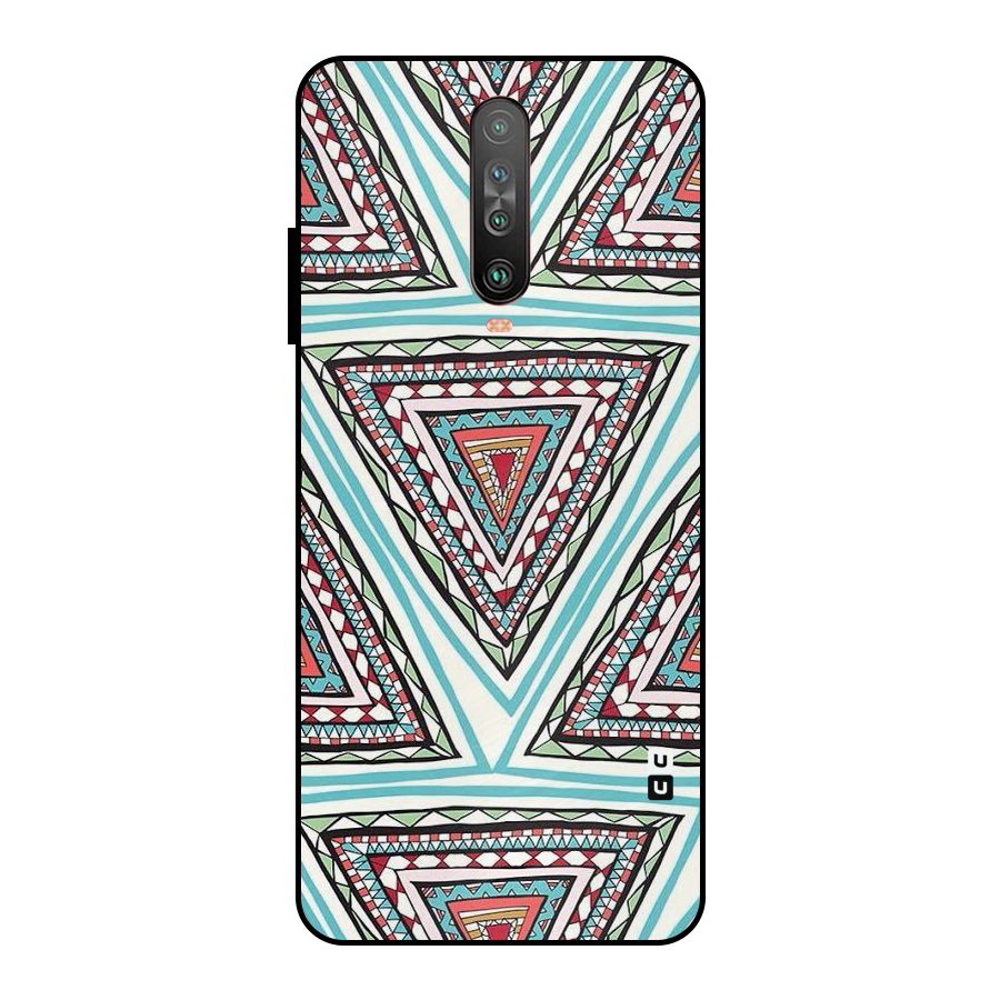 Triangle Abstract Mode Metal Back Case for Poco X2