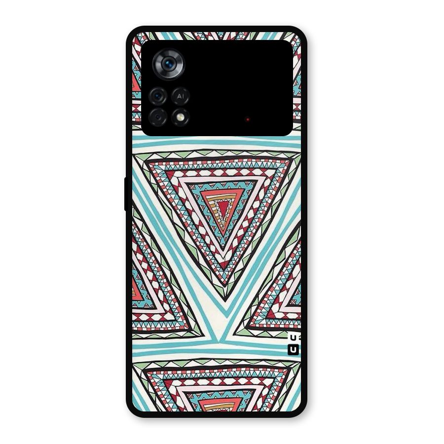 Triangle Abstract Mode Metal Back Case for Poco X4 Pro 5G
