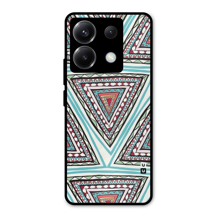 Triangle Abstract Mode Metal Back Case for Poco X6