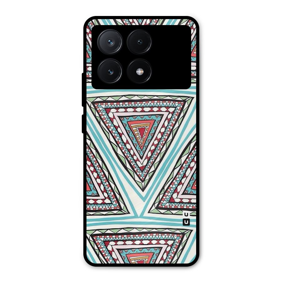 Triangle Abstract Mode Metal Back Case for Poco X6 Pro