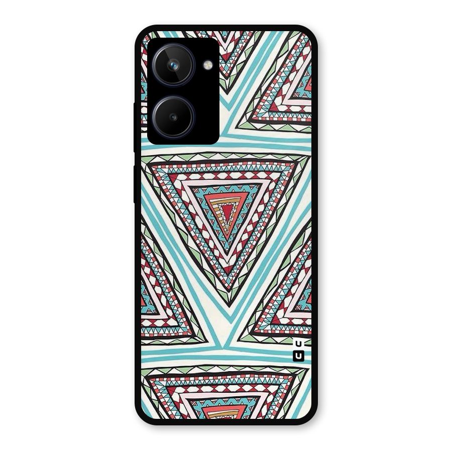 Triangle Abstract Mode Metal Back Case for Realme 10