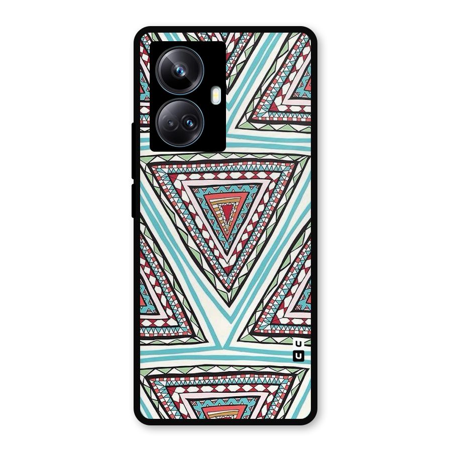 Triangle Abstract Mode Metal Back Case for Realme 10 Pro Plus