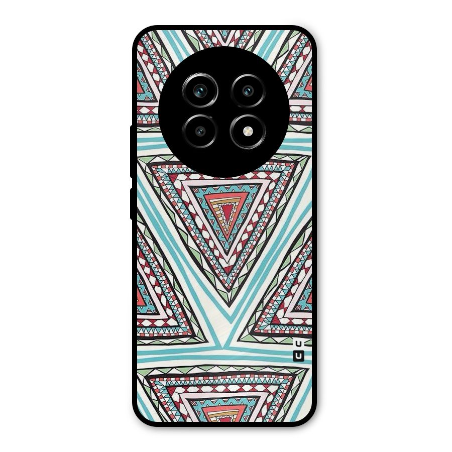 Triangle Abstract Mode Metal Back Case for Realme 14 Pro Lite