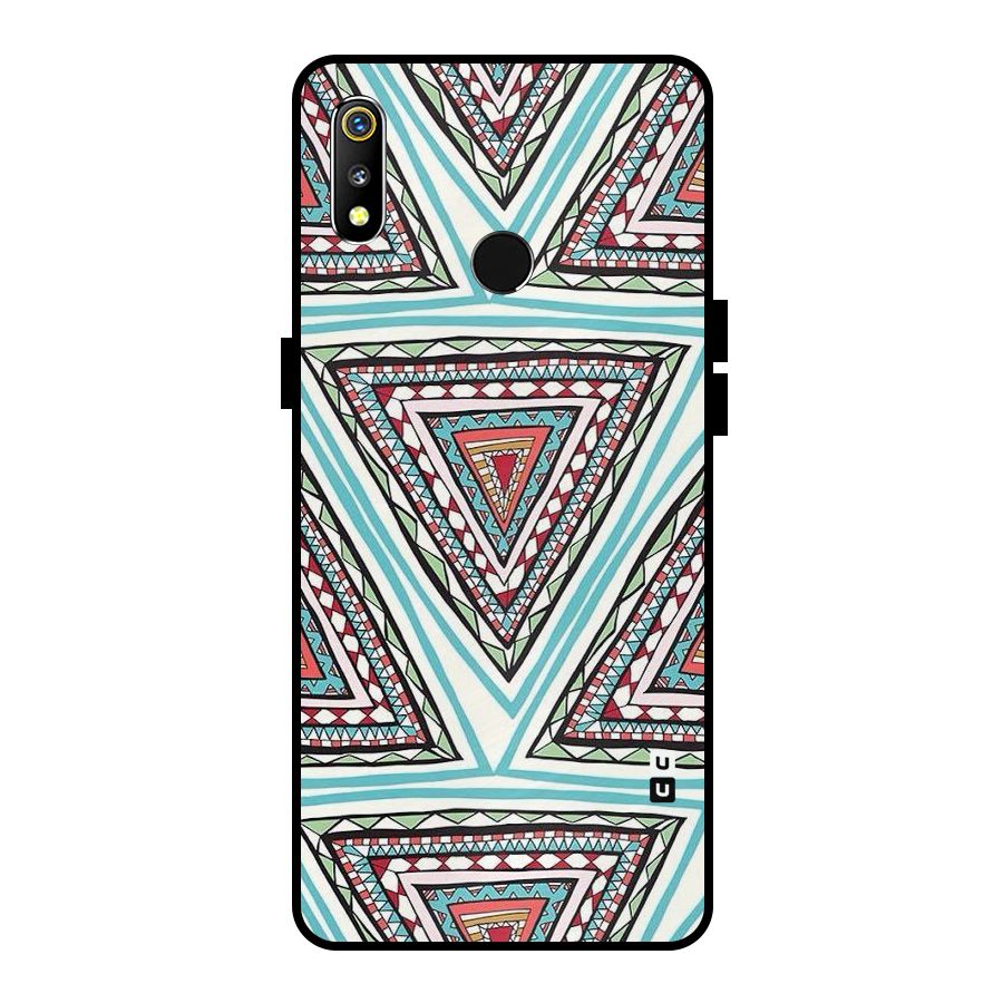 Triangle Abstract Mode Metal Back Case for Realme 3