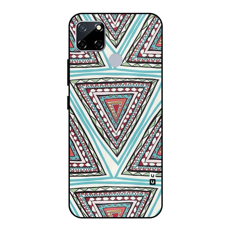Triangle Abstract Mode Metal Back Case for Realme Narzo 30A