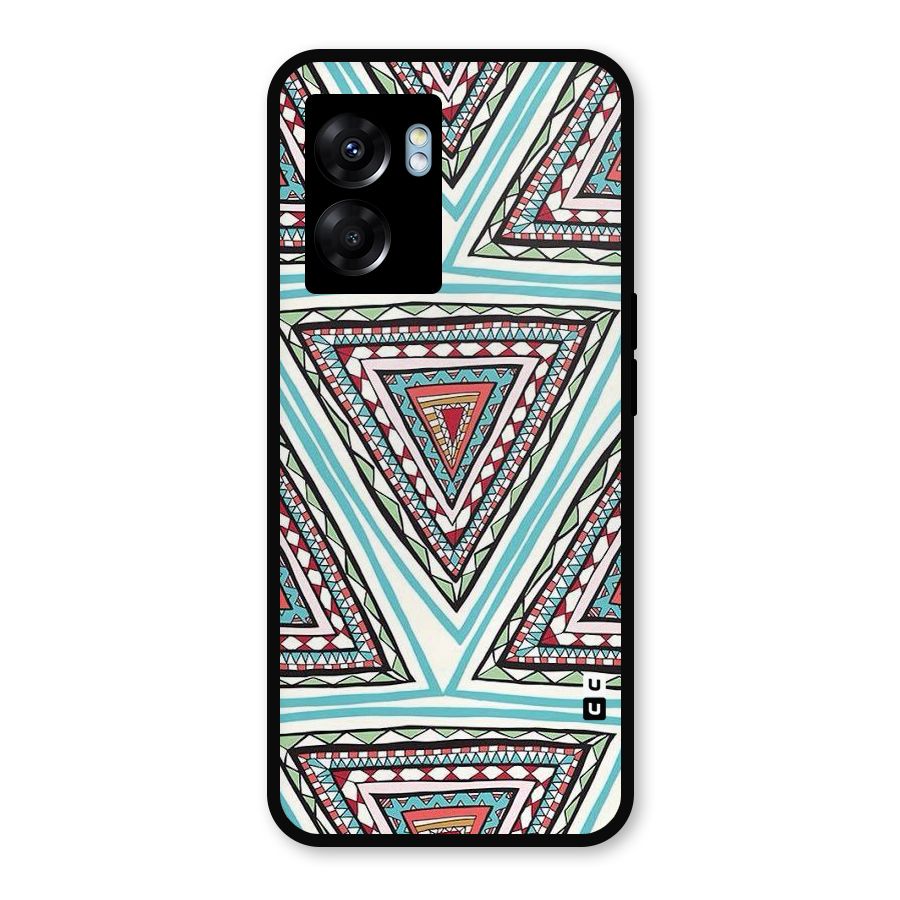 Triangle Abstract Mode Metal Back Case for Realme Narzo 50 5G