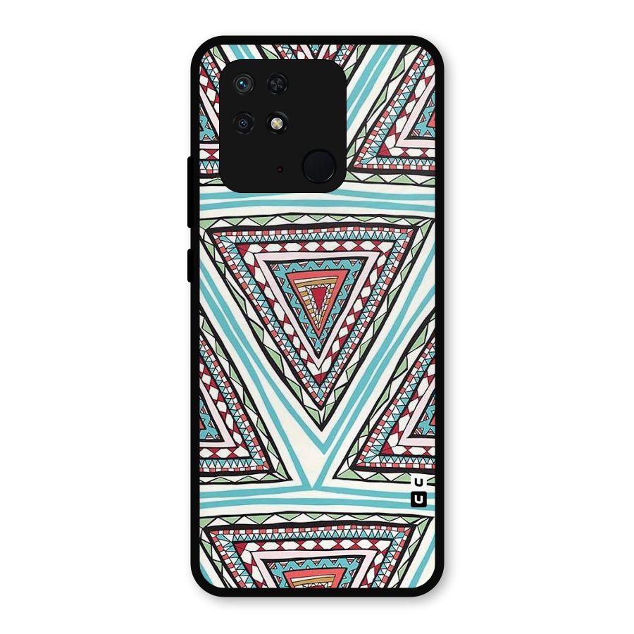 Triangle Abstract Mode Metal Back Case for Redmi 10 Power