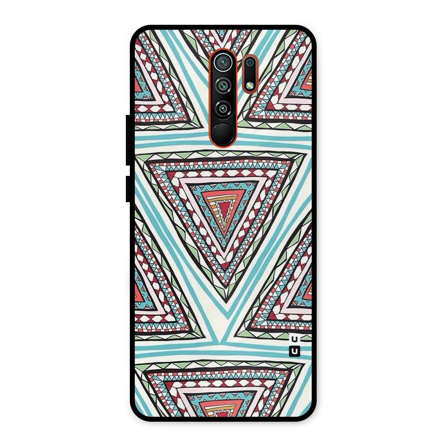 Triangle Abstract Mode Metal Back Case for Redmi 9 Prime