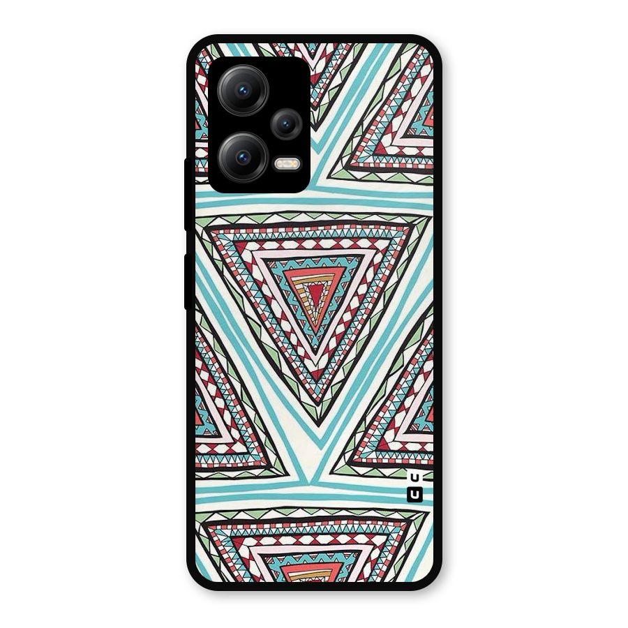 Triangle Abstract Mode Metal Back Case for Redmi Note 12 5G