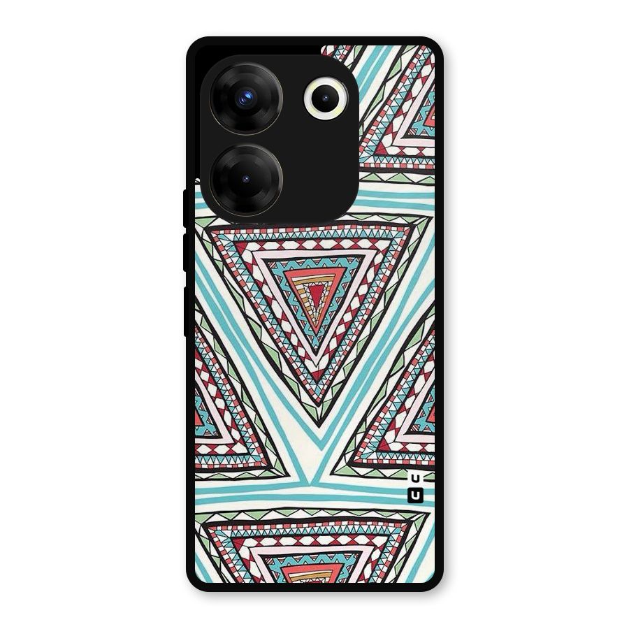 Triangle Abstract Mode Metal Back Case for Tecno Camon 20 Pro