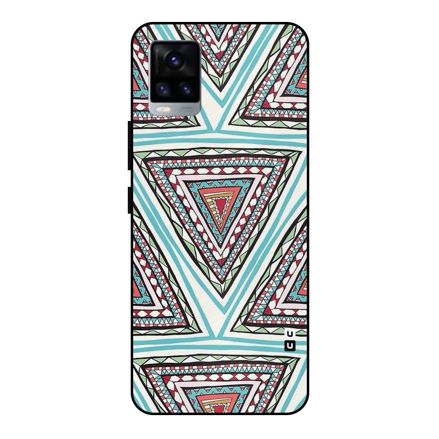 Triangle Abstract Mode Metal Back Case for Vivo V20 2021