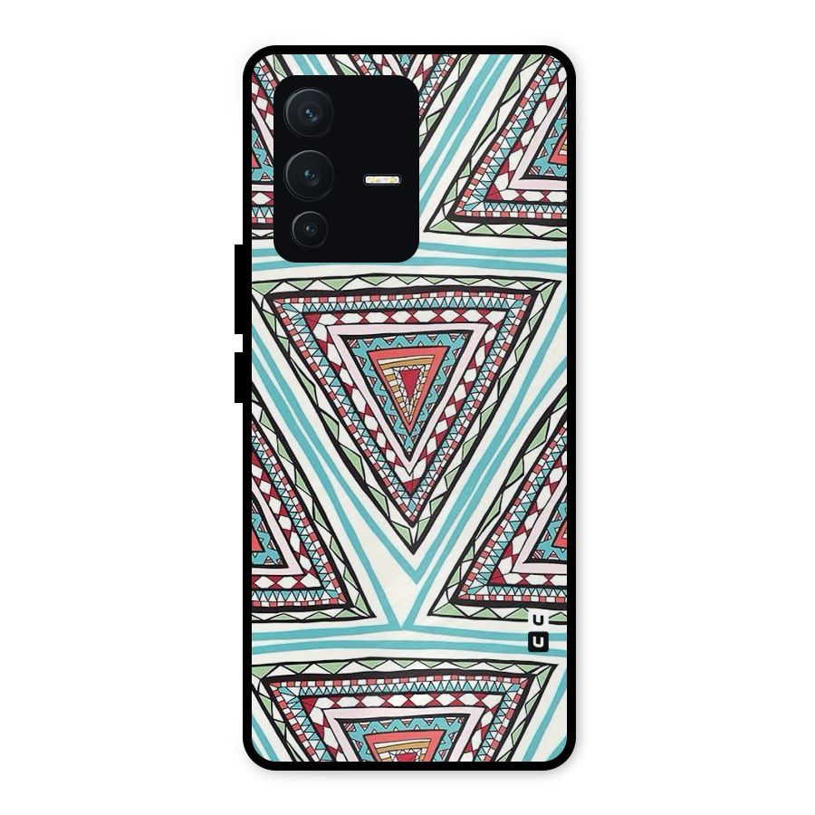 Triangle Abstract Mode Metal Back Case for Vivo V23 5G