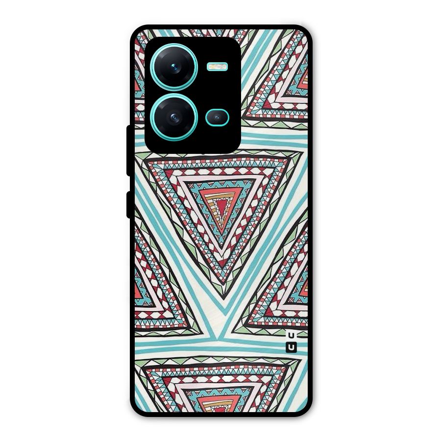 Triangle Abstract Mode Metal Back Case for Vivo V25