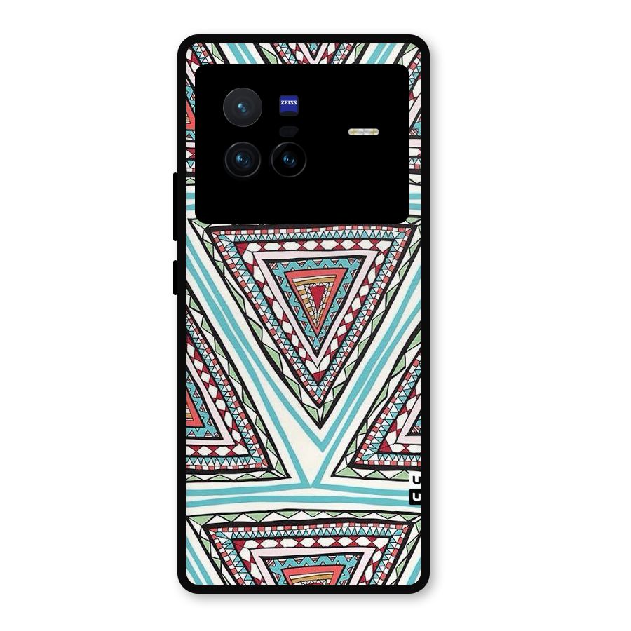 Triangle Abstract Mode Metal Back Case for Vivo X80