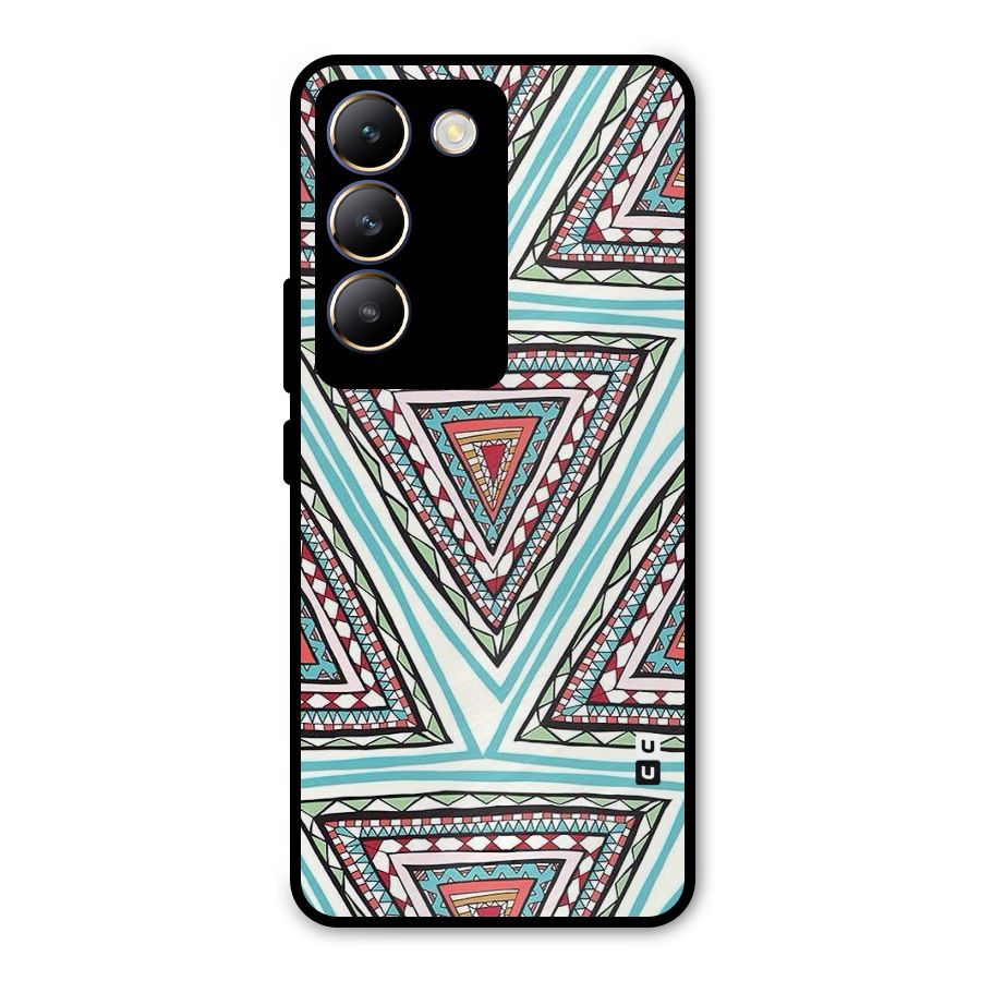Triangle Abstract Mode Metal Back Case for Vivo Y200e