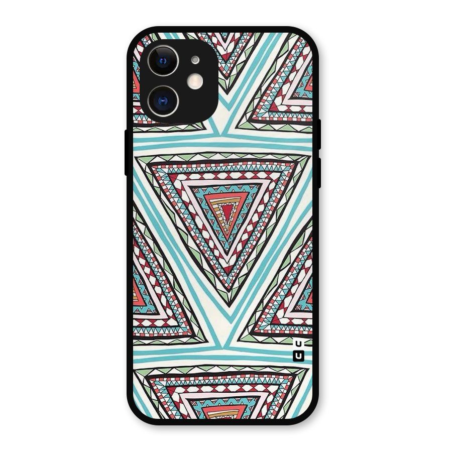 Triangle Abstract Mode Metal Back Case for iPhone 12