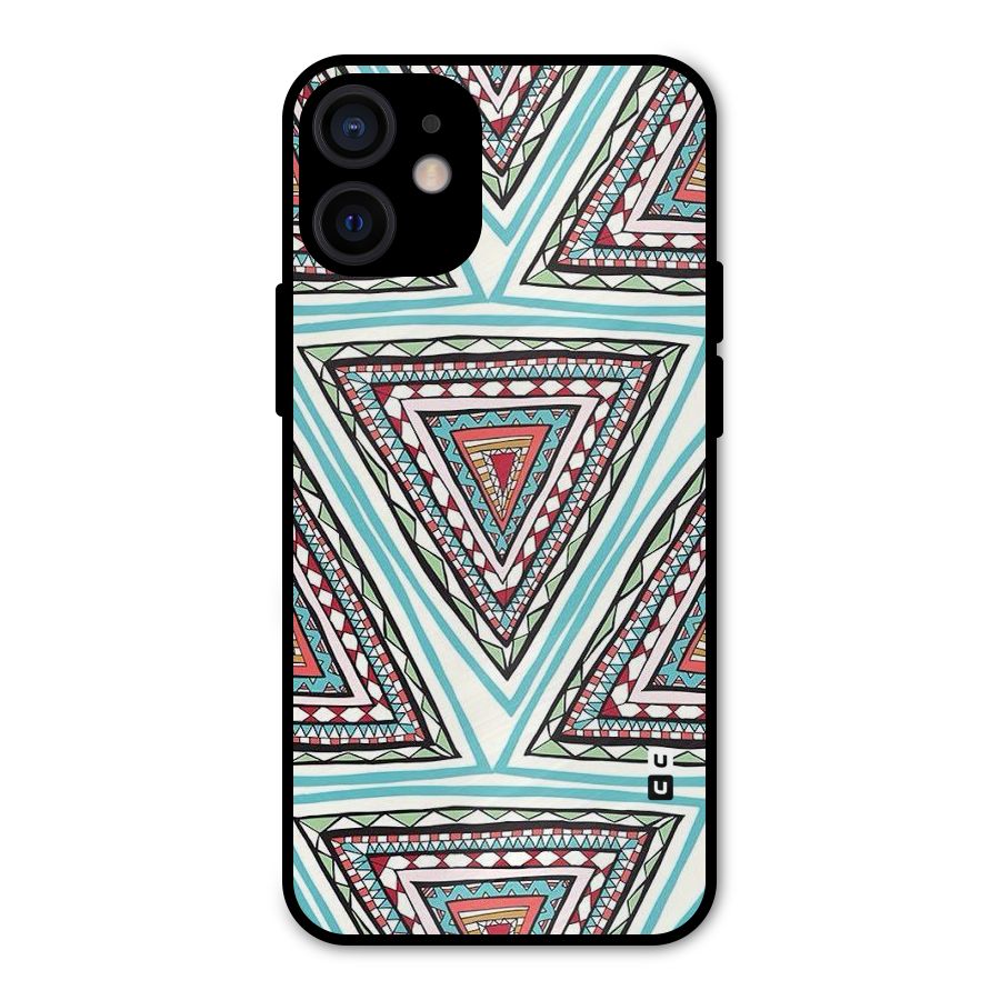 Triangle Abstract Mode Metal Back Case for iPhone 12 Mini