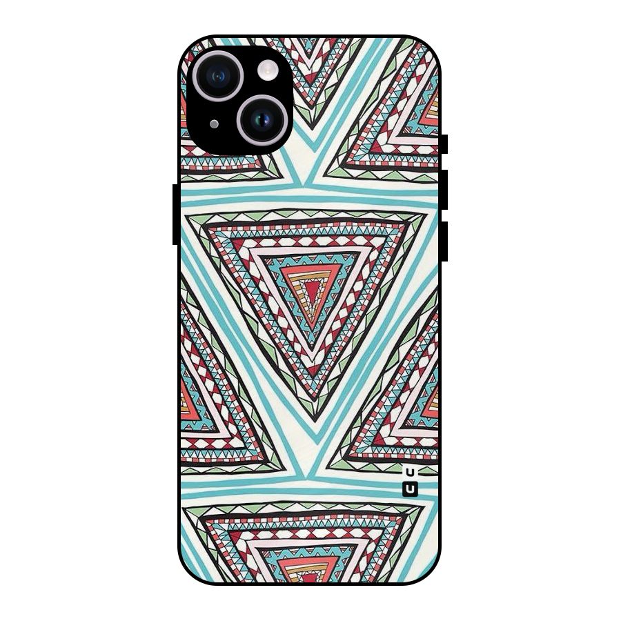 Triangle Abstract Mode Metal Back Case for iPhone 14 Plus