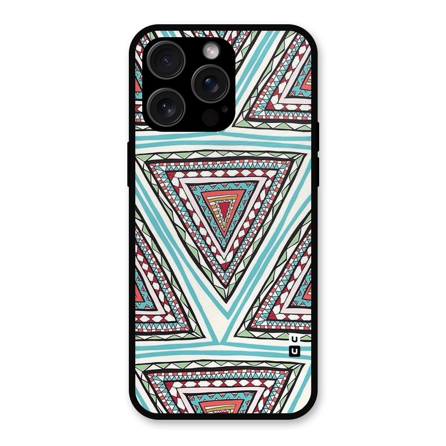 Triangle Abstract Mode Metal Back Case for iPhone 15 Pro Max