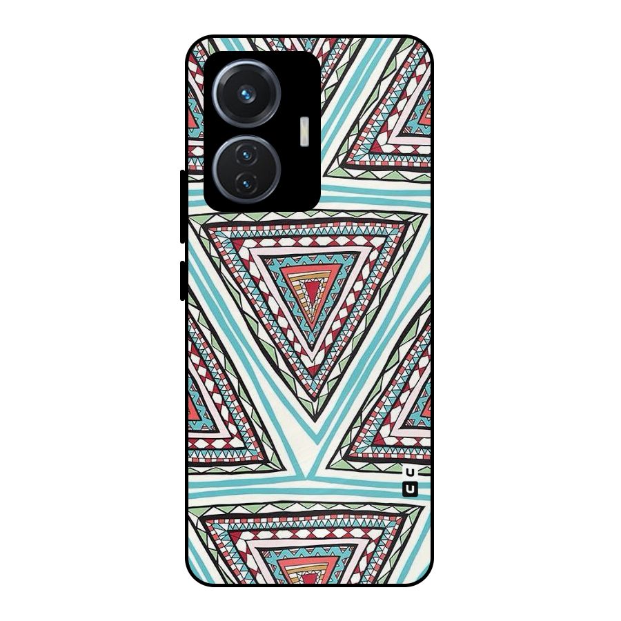 Triangle Abstract Mode Metal Back Case for iQOO Z6 44W