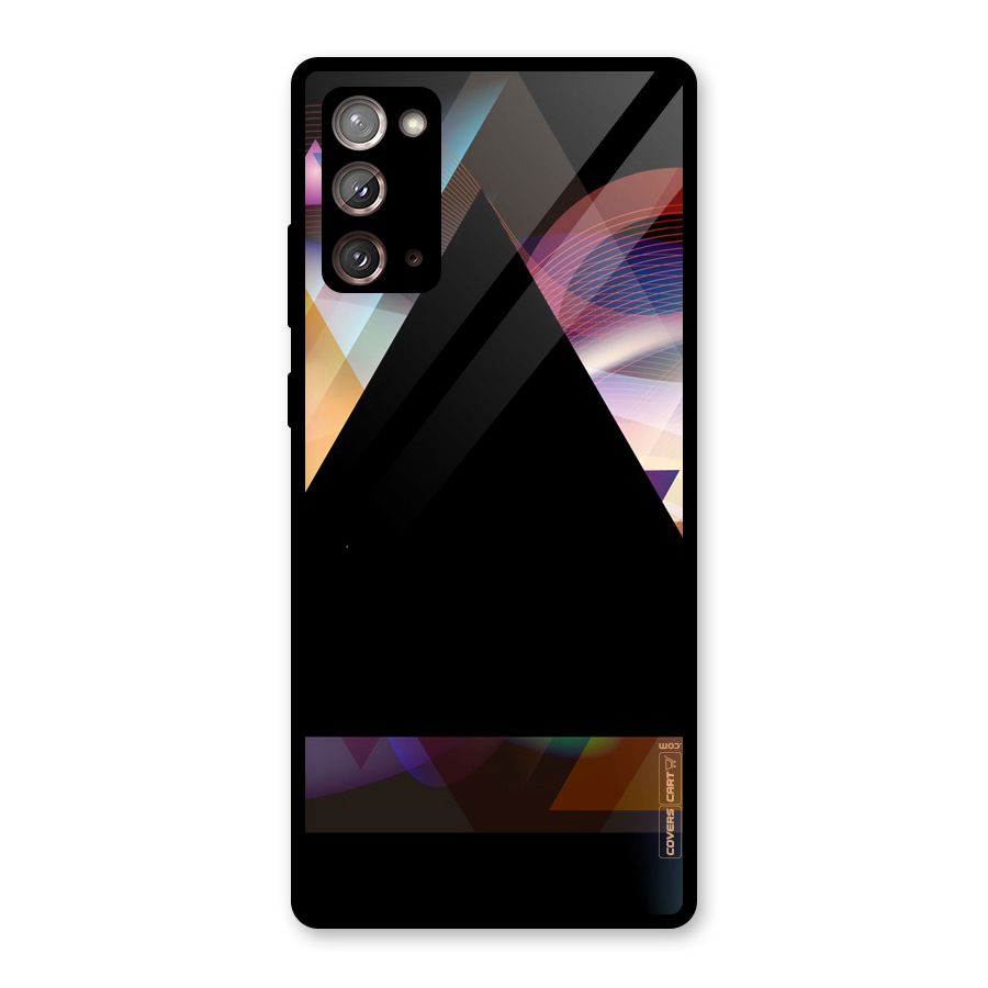 Triangle Black Abstract Glass Back Case for Galaxy Note 20