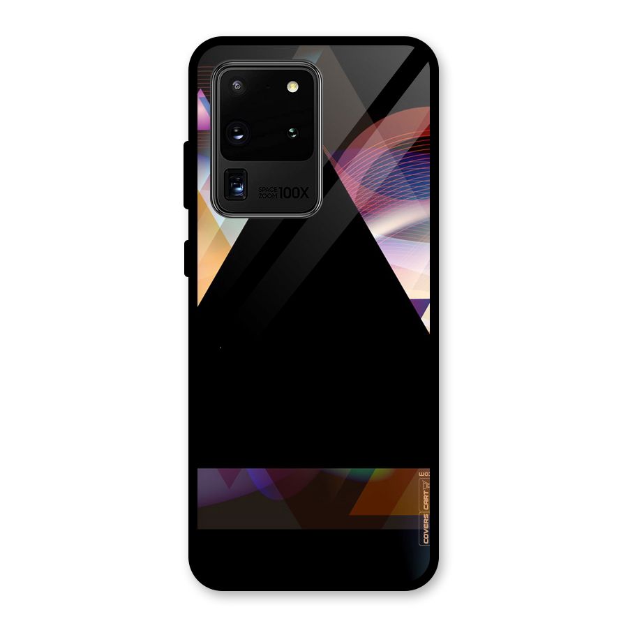 Triangle Black Abstract Glass Back Case for Galaxy S20 Ultra