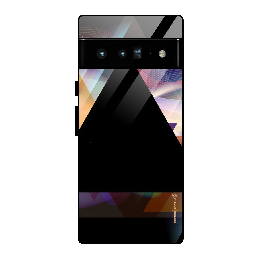 Triangle Black Abstract Glass Back Case for Google Pixel 6 Pro
