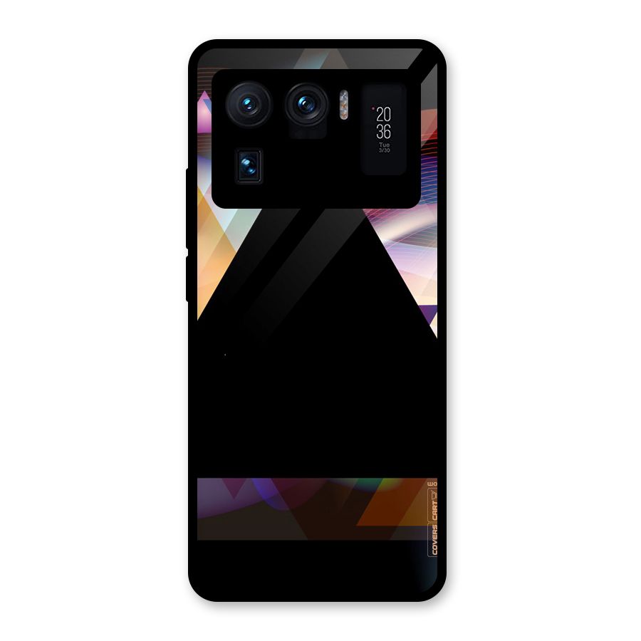 Triangle Black Abstract Glass Back Case for Mi 11 Ultra