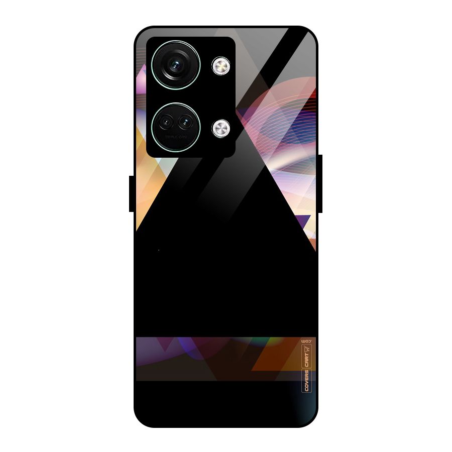 Triangle Black Abstract Glass Back Case for Oneplus Nord 3