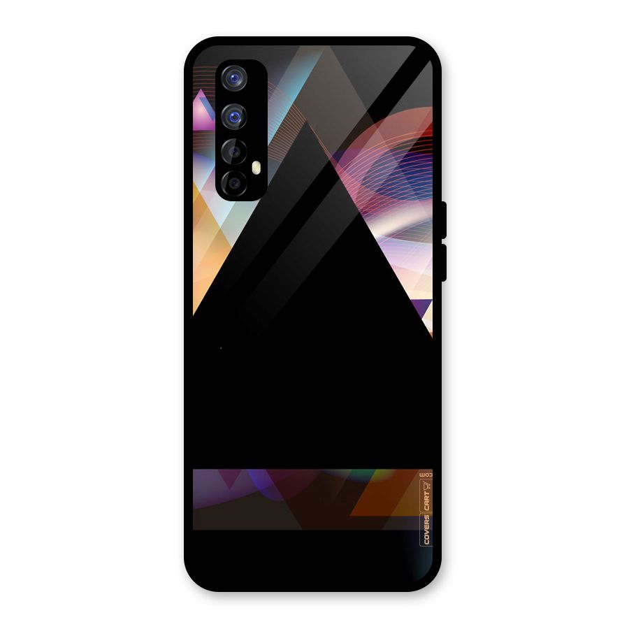 Triangle Black Abstract Glass Back Case for Realme 7