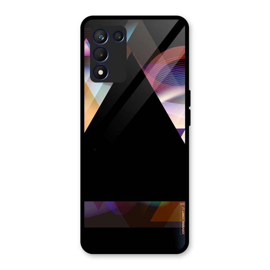 Triangle Black Abstract Glass Back Case for Realme 9 5G Speed