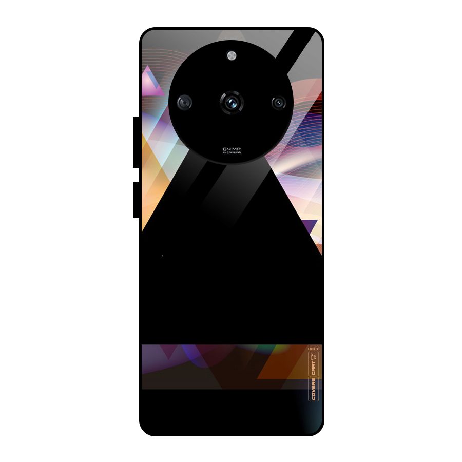 Triangle Black Abstract Glass Back Case for Realme Narzo 60 5G