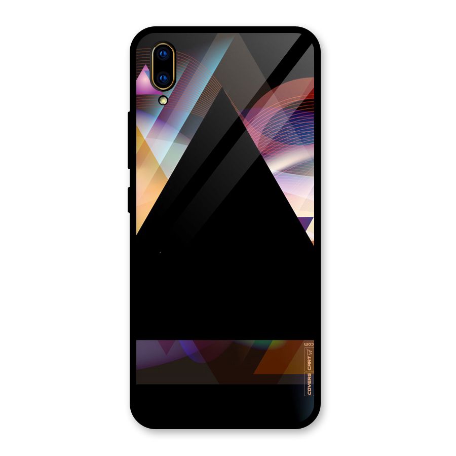 Triangle Black Abstract Glass Back Case for Vivo V11 Pro