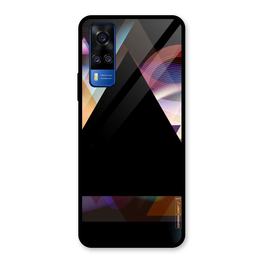 Triangle Black Abstract Glass Back Case for Vivo Y31