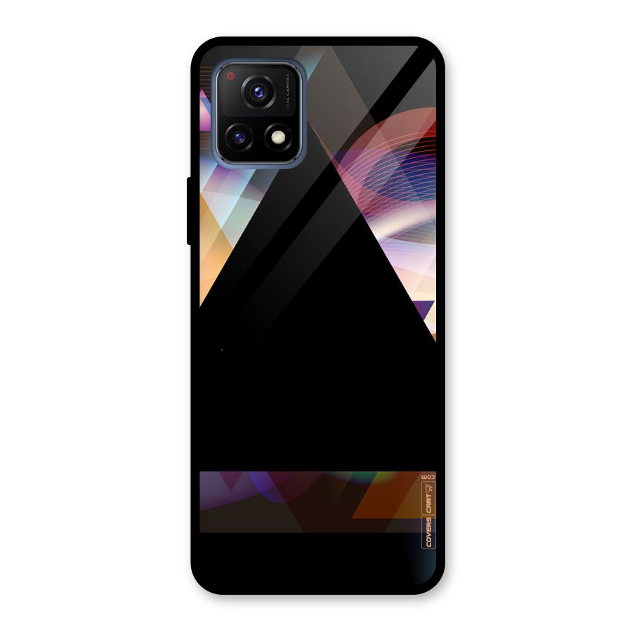 Triangle Black Abstract Glass Back Case for Vivo Y72 5G