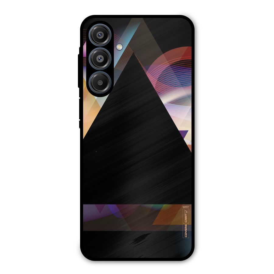Triangle Black Abstract Metal Back Case for Galaxy A16 5G
